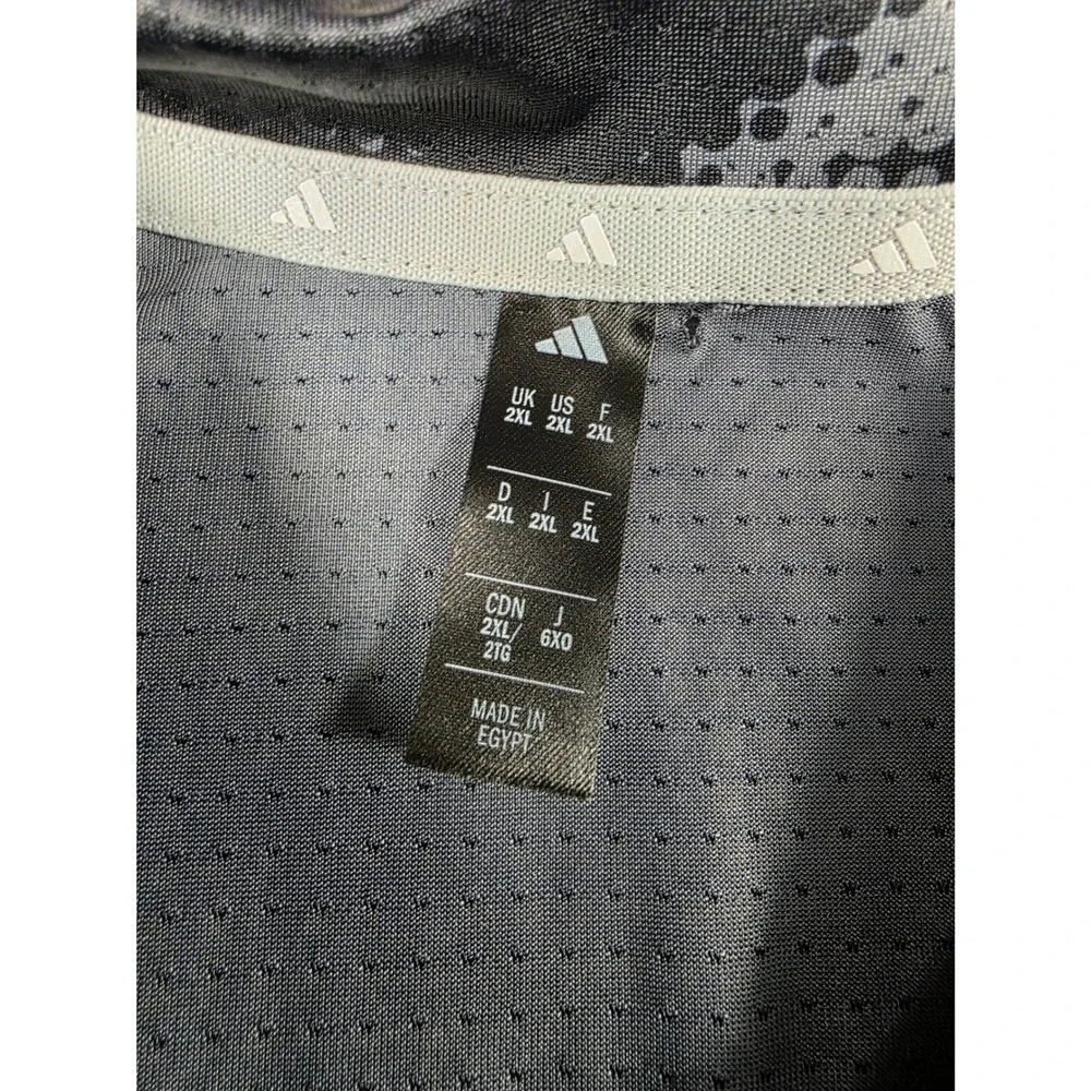 Adidas Polo Shirt Mens 2XL Breathable Lightweight Mesh Halftone Camo Golf